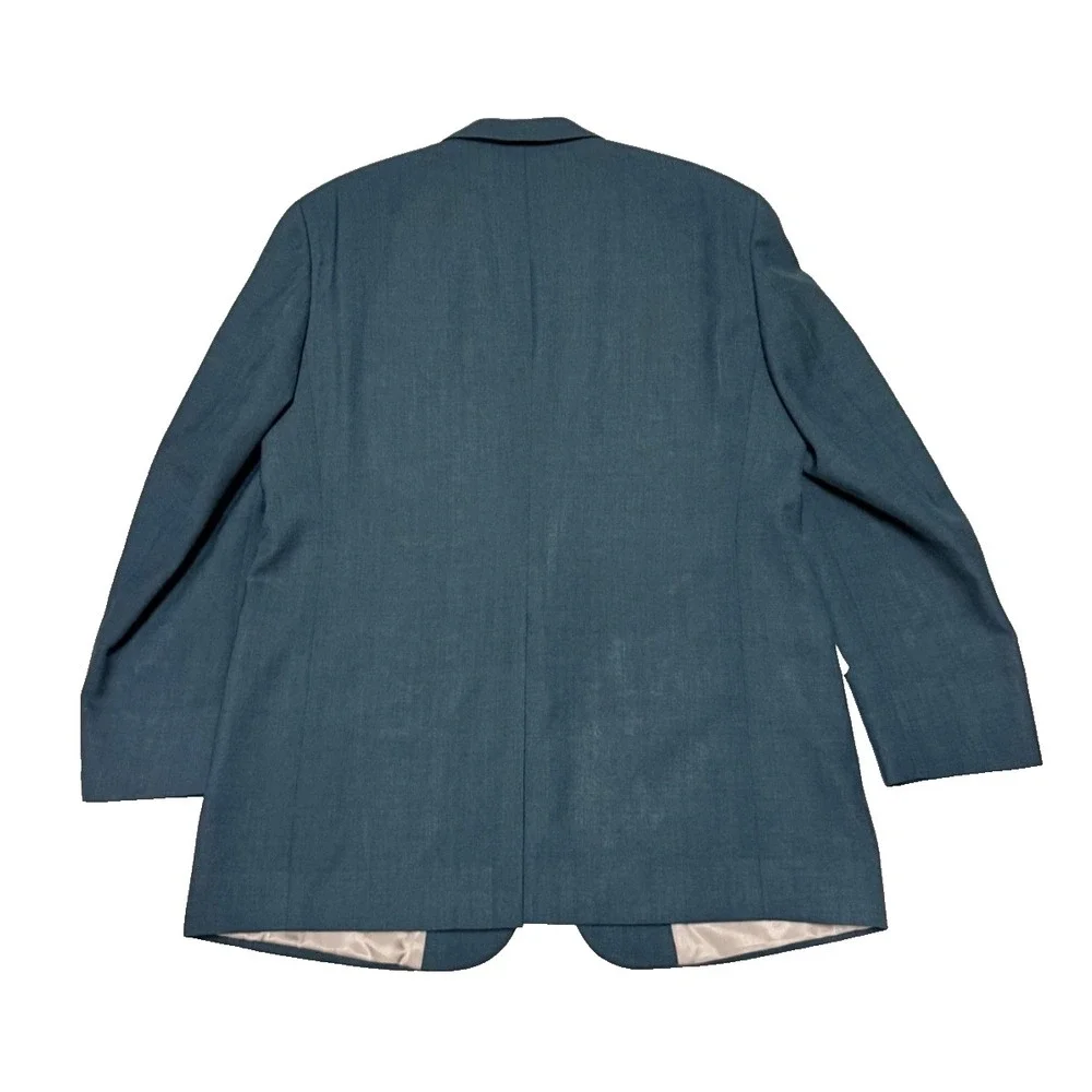 Men's Vintage Stafford Blazer Wool‎ Blend 2-Button Suit Jacket Coat 42R Green